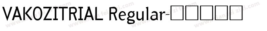 VAKOZITRIAL Regular字体转换